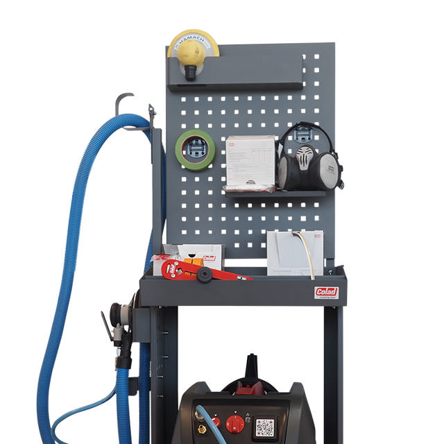 Perforierte Rückwand - Schleifwagen Klein