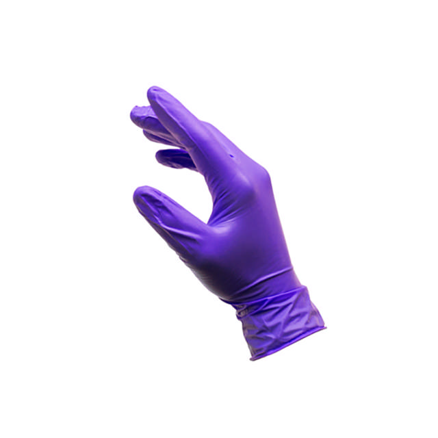 GLA 08 - Guantes desechables de nitrilo morado M - 100 udes.