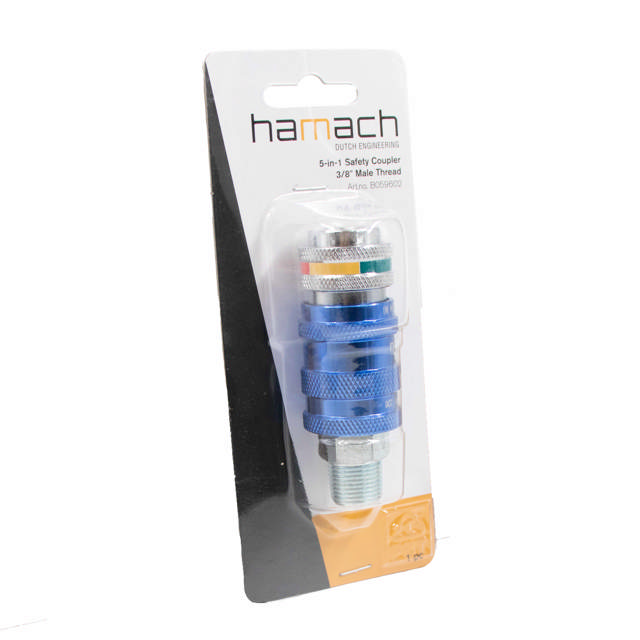 Złącze bezpieczeństwa 5 w 1 z gwintem zewnętrznym 3/8”