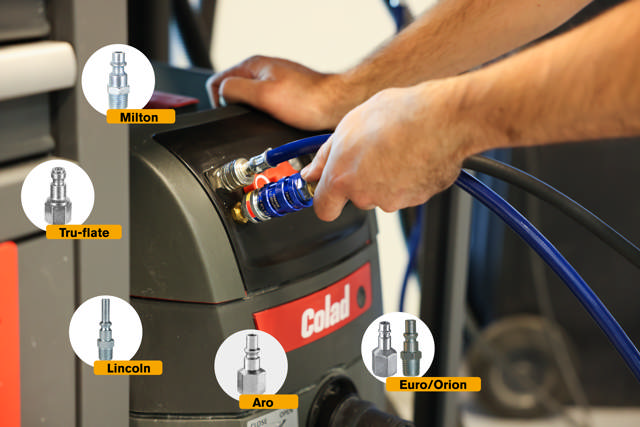 Złącze bezpieczeństwa 5 w 1 z gwintem zewnętrznym 3/8”