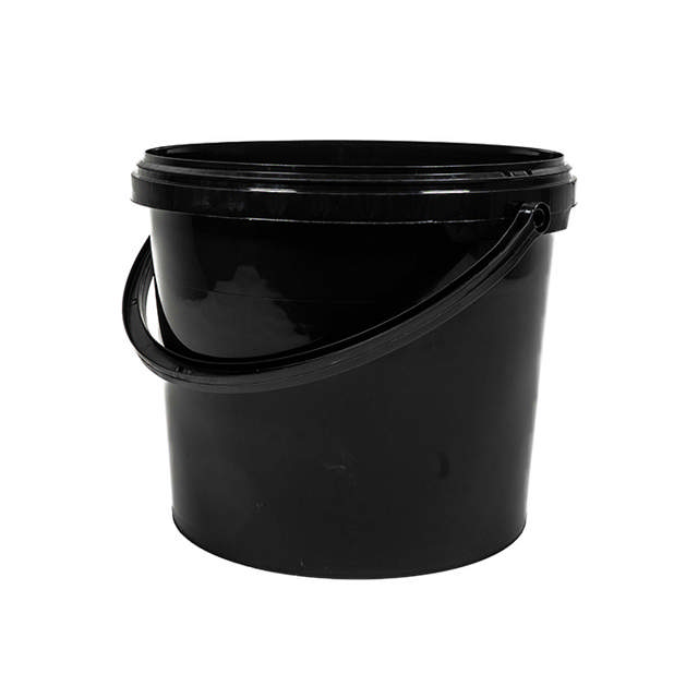 GAD 10000 - Vaso plástico negro para pintura con tapa - 10 L - 12 udes.