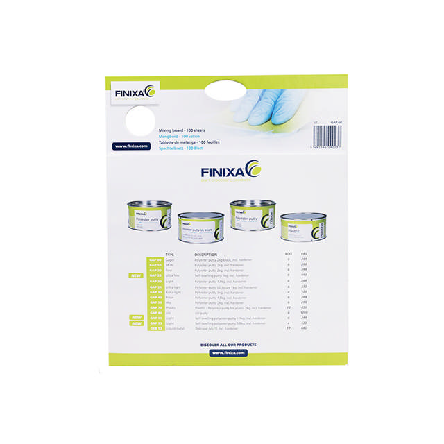 GAP 60 - Hojas para mezclar masilla 100 hojas