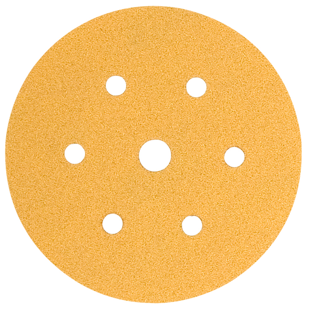 Discos de lija – Papel amarillo – ø 150 mm – 7 agujeros